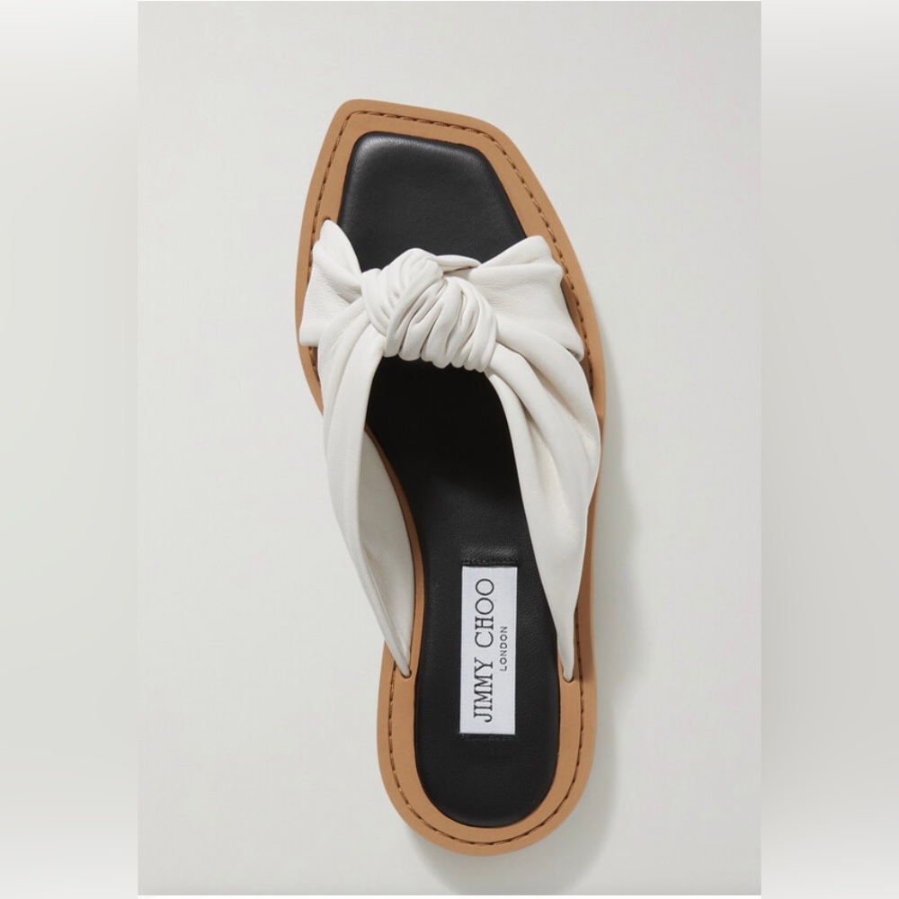 Jimmy Choo Tropica Leather Flat Sandal